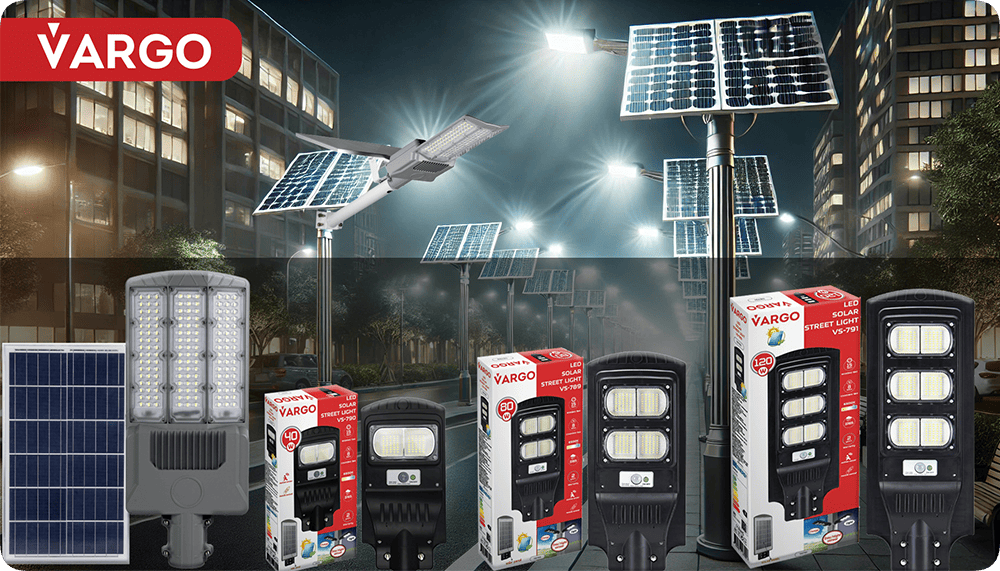 Vargo LED street lights cu panou solar